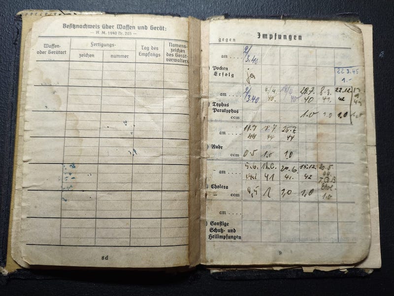 WWII Wehrmacht Soldbuch Grouping - Uffz Paul Berenbaum - Born in France! - Incredible Story Buried Alive by US Artillery - Grenadier Regiment 713 - 416 Inf Div West Wall 1945 - Mortar Team Leader - Rare! - Image 14