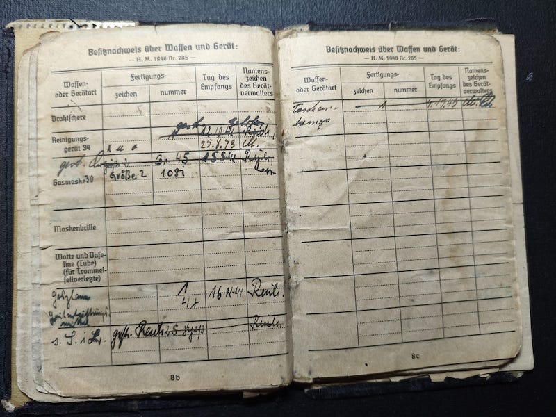 WWII Wehrmacht Soldbuch Grouping - Uffz Paul Berenbaum - Born in France! - Incredible Story Buried Alive by US Artillery - Grenadier Regiment 713 - 416 Inf Div West Wall 1945 - Mortar Team Leader - Rare! - Image 15