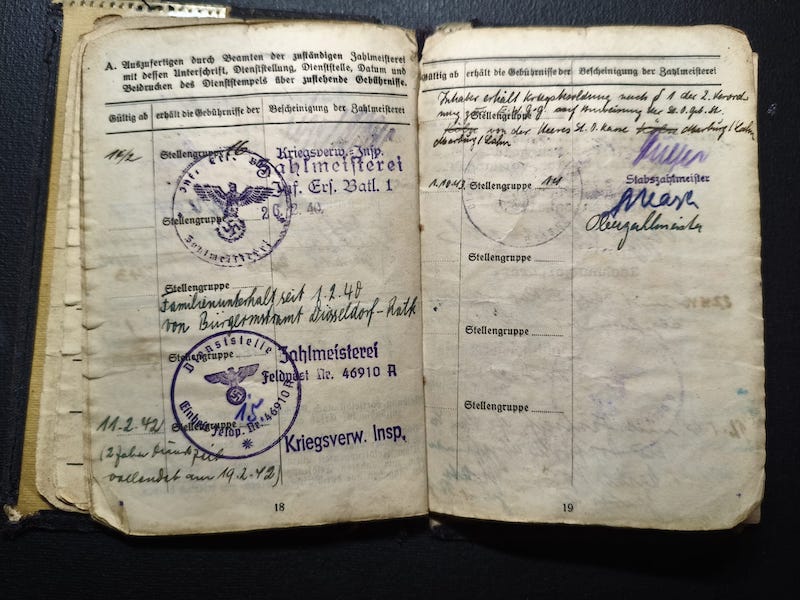 WWII Wehrmacht Soldbuch Grouping - Uffz Paul Berenbaum - Born in France! - Incredible Story Buried Alive by US Artillery - Grenadier Regiment 713 - 416 Inf Div West Wall 1945 - Mortar Team Leader - Rare! - Image 22