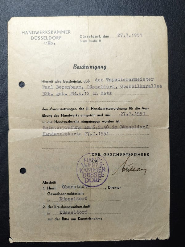 WWII Wehrmacht Soldbuch Grouping - Uffz Paul Berenbaum - Born in France! - Incredible Story Buried Alive by US Artillery - Grenadier Regiment 713 - 416 Inf Div West Wall 1945 - Mortar Team Leader - Rare! - Image 26