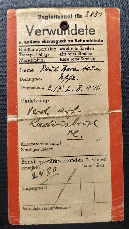 WWII Wehrmacht Soldbuch Grouping - Uffz Paul Berenbaum - Born in France! - Incredible Story Buried Alive by US Artillery - Grenadier Regiment 713 - 416 Inf Div West Wall 1945 - Mortar Team Leader - Rare! - Image 34