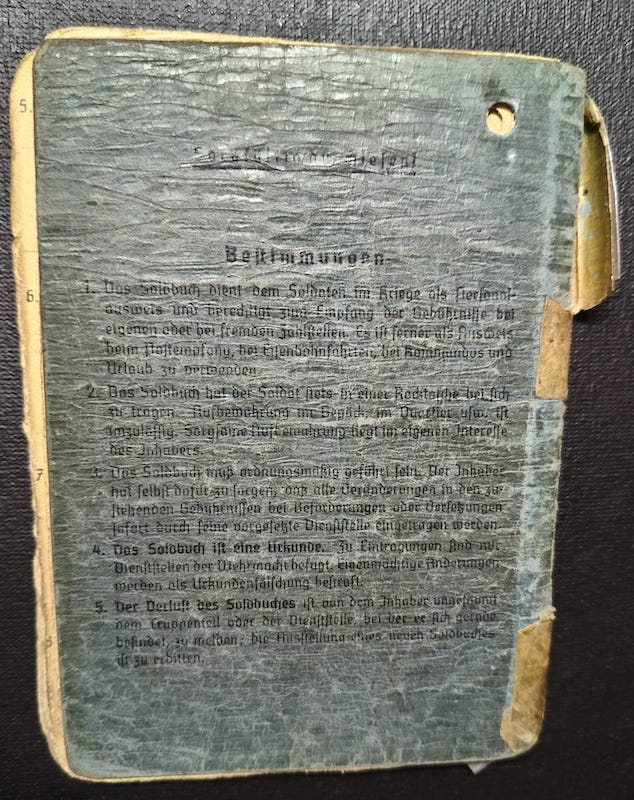 WWII Luftwaffe Soldbuch - Unteroffizier Herbert Richter - Schwere Flak Abteilung 231 - Iron Cross First Class / Flak Badge - 8.8cm Flak - Portrait Photos  - Oder 1945 - Image 31