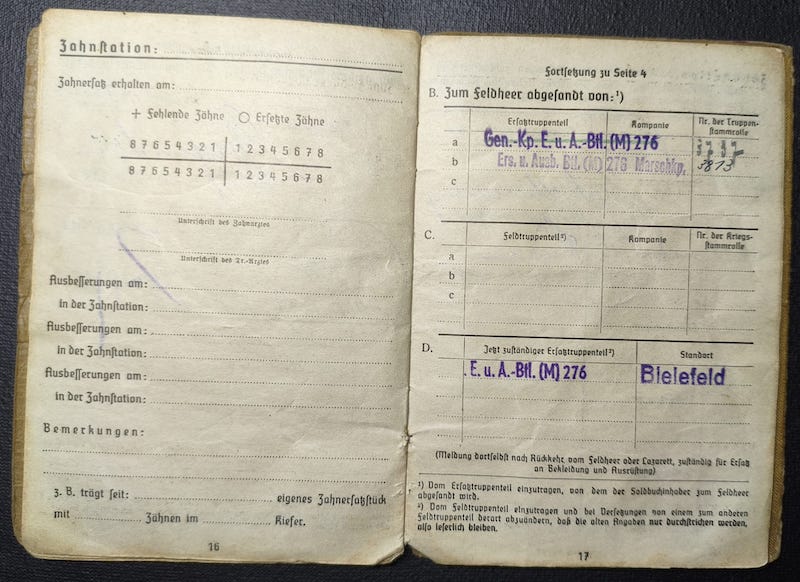 WWII Wehrmacht Soldbuch - Gefreiter Theodor Fischer - Grenzwach Regiment 46 - Siege of the Belgian Fortress Aubin-Neufchâteau 1940 ! - Image 12