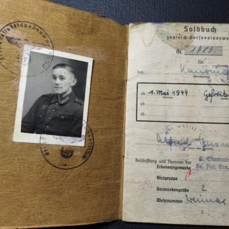 WWII Wehrmacht Soldbuch - Gefreiter Alfred Unsinn - Child Soldier 16 Years Old - Belfort Gap France 1944 - 159 Infanterie Division
