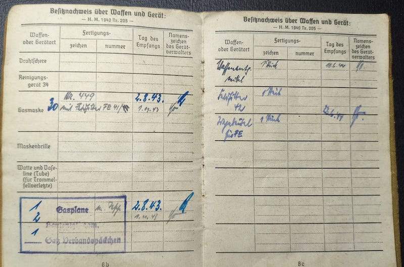 WWII Wehrmacht Soldbuch - Gefreiter Alfred Unsinn - Child Soldier 16 Years Old - Belfort Gap France 1944 - 159 Infanterie Division - Image 9