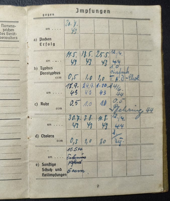 WWII Wehrmacht Soldbuch - Gefreiter Alfred Unsinn - Child Soldier 16 Years Old - Belfort Gap France 1944 - 159 Infanterie Division - Image 10