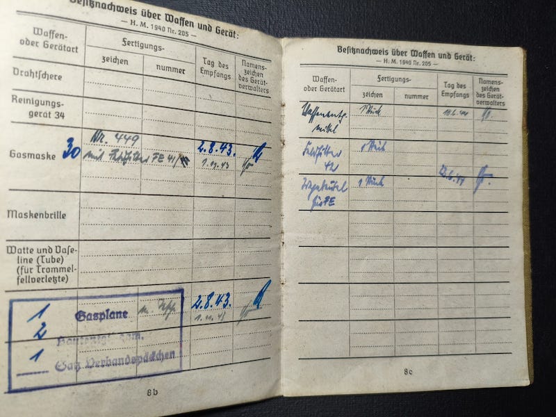 WWII Wehrmacht Soldbuch - Gefreiter Alfred Unsinn - Child Soldier 16 Years Old - Belfort Gap France 1944 - 159 Infanterie Division - Image 13