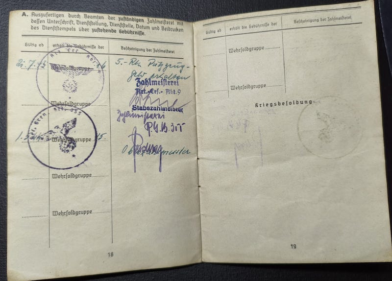 WWII Wehrmacht Soldbuch - Gefreiter Alfred Unsinn - Child Soldier 16 Years Old - Belfort Gap France 1944 - 159 Infanterie Division - Image 17