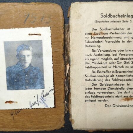 Original WWII Wehrmacht Soldbuch - Raimund Glanbauf - MG Gunner -  44 Reichs Grenadier HuD Division - Italy 1944 - Battle of Monte Cassino - Stepped on a Mine - War Crimes in Italy / Massacre of Capistrello -  Interesting Photo! (sold)