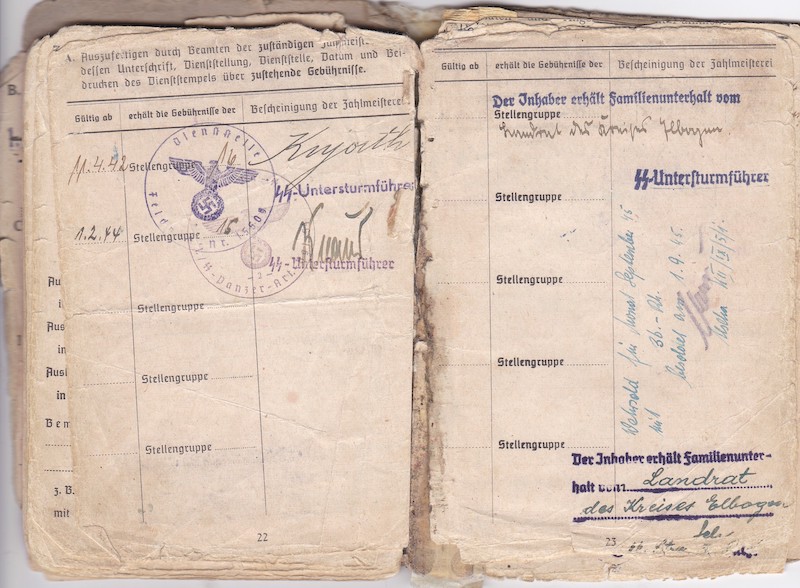 WWII German Waffen-SS Soldbuch ID - SS Rottenführer Josef Tischer - SS Panzer Artillerie Regiment " Das Reich " - SS Artillerie Regiment 54 - Nederland - Kurland 1944 - SS Artillerie Regiment 23 - Oder / Halbe 1945 - POW - Rare unit! - Image 19