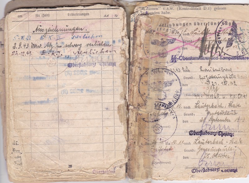 WWII German Waffen-SS Soldbuch ID - SS Rottenführer Josef Tischer - SS Panzer Artillerie Regiment " Das Reich " - SS Artillerie Regiment 54 - Nederland - Kurland 1944 - SS Artillerie Regiment 23 - Oder / Halbe 1945 - POW - Rare unit! - Image 21