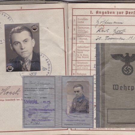 WWII German Wehrmacht Wehrpass ID & Wehrmacht Führerschein - Obergefreiter Horst Hoffmann - Signal Intelligence - Nachrichten-Fernaufklärungskompanie 610 - Rare Unit!