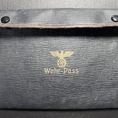 Original WWII German Wehrpass Military ID Cover Blue DGRM