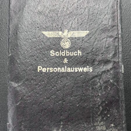 Original WWII German Army Soldbuch & Personalausweis Cover Black