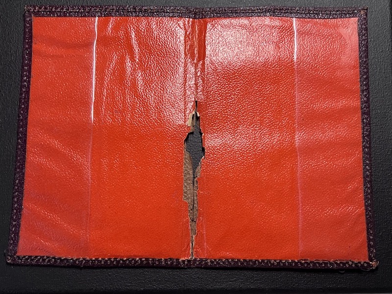 Original WWII German Army Deutsches Reich Wehrpass Cover Wallet Brown Ersatz Leather - Image 4