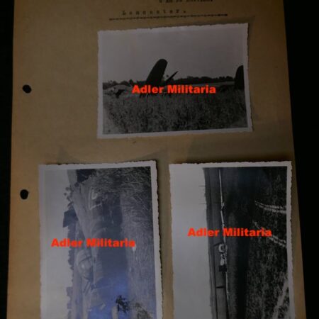 Original WWII German Luftwaffe Night Fighter Kill Report - Nachtjagdgeschwader 1 - RAF Lancaster Lantin/Heverlee Belgium - Photos - RARE