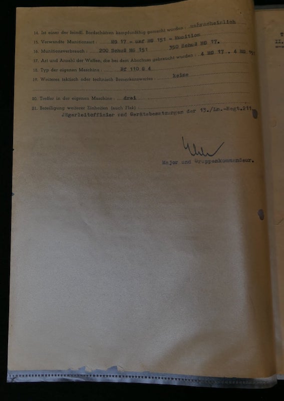 Original WWII German Luftwaffe Night Fighter Kill Report - Nachtjagdgeschwader 1 - RAF Lancaster Lantin/Heverlee Belgium - Photos - RARE - Image 4