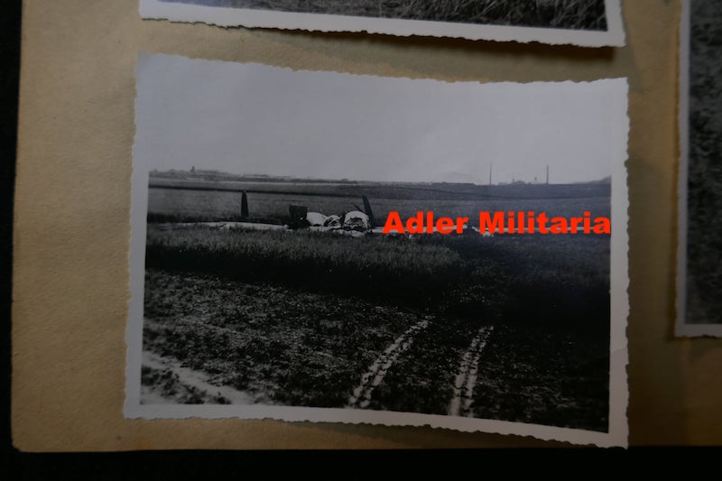 Original WWII German Luftwaffe Night Fighter Kill Report - Nachtjagdgeschwader 1 - RAF Lancaster Lantin/Heverlee Belgium - Photos - RARE - Image 6
