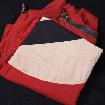 Original WWII German Nazi Party Flag Rare Version Leather & Metal Fixtures - Large 84" x 45" - Reserved
