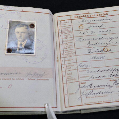 Original WWII German Wehrmacht Wehrpass ID - Gefr Josef Angermeier - Infanterie Regiment 488 -268. Infanterie-Division - KIA 1941 Russia