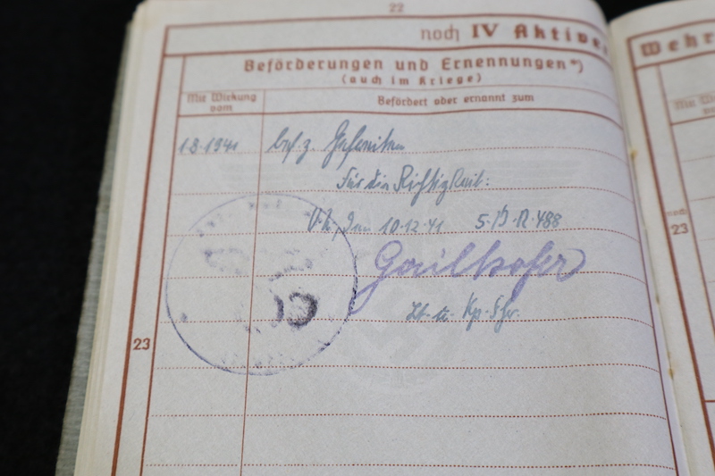 Original WWII German Wehrmacht Wehrpass ID - Gefr Josef Angermeier - Infanterie Regiment 488 -268. Infanterie-Division - KIA 1941 Russia - Image 11