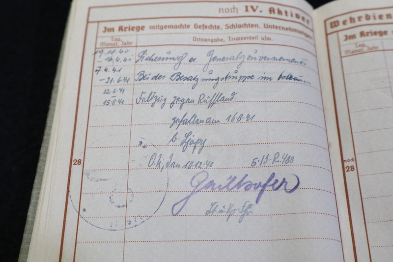 Original WWII German Wehrmacht Wehrpass ID - Gefr Josef Angermeier - Infanterie Regiment 488 -268. Infanterie-Division - KIA 1941 Russia - Image 12