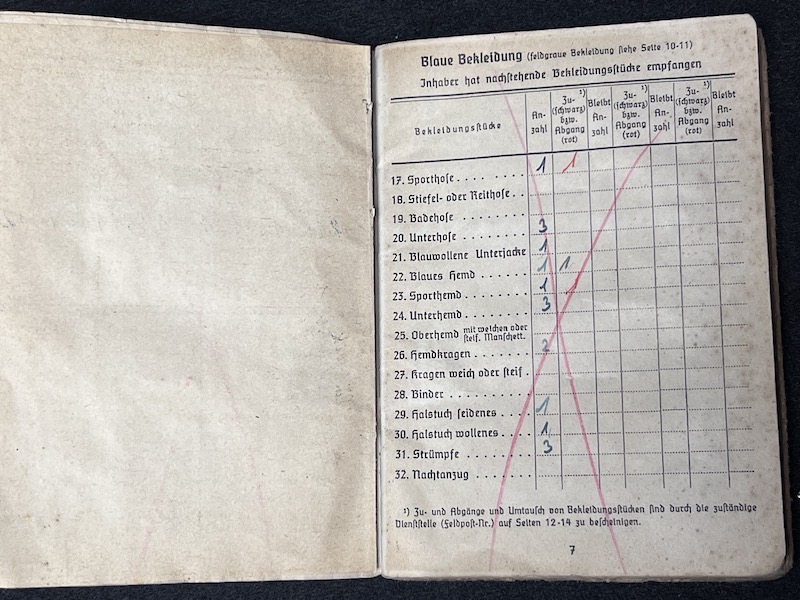 Original WWII German Kriegsmarine Soldbuch & Erkennungsmarke- Gefr Bruno Walter - Panzerjagd Abteilung 708 - KIA 22.04.1945 Black Forest (Reserved) - Image 10