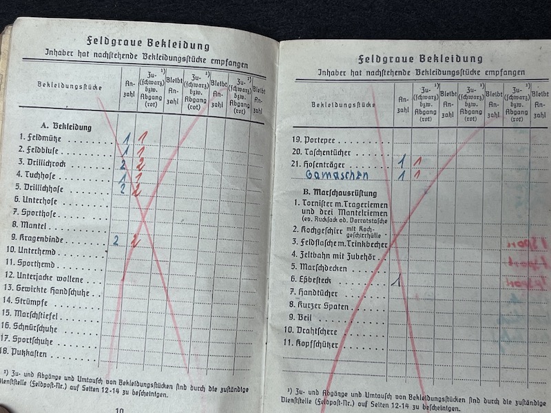 Original WWII German Kriegsmarine Soldbuch & Erkennungsmarke- Gefr Bruno Walter - Panzerjagd Abteilung 708 - KIA 22.04.1945 Black Forest (Reserved) - Image 12