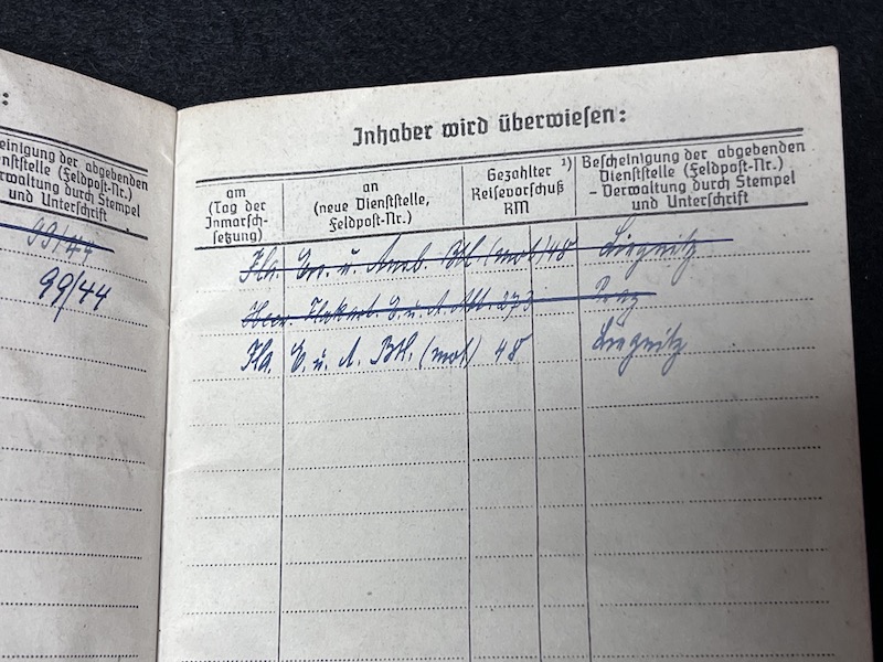 Original WWII German Kriegsmarine Soldbuch & Erkennungsmarke- Gefr Bruno Walter - Panzerjagd Abteilung 708 - KIA 22.04.1945 Black Forest (Reserved) - Image 22