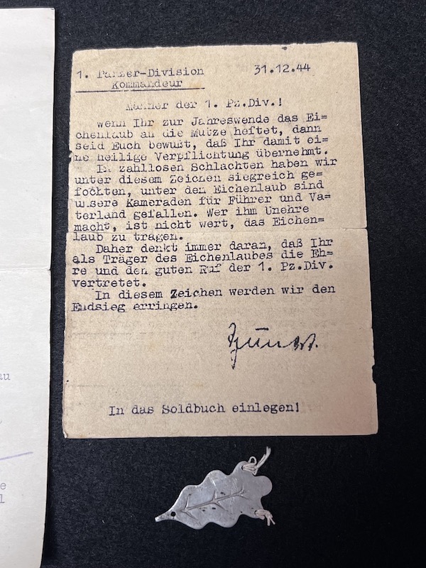 Original WWII German Wehrmacht Wehrpass & Traditions Badge Grouping - Obgefr Reinhold Zschau - Panzer-Aufklärungs-Abteilung 1 - 1 Panzer Division - Iron Cross Certificate - RARE! - Image 16