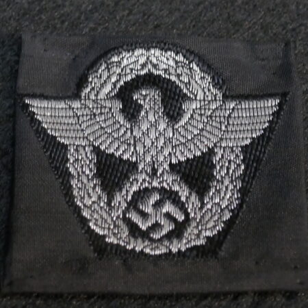 Original WWII German Police BeVo Flat Wire Overseas Cap Insignia